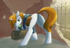 1699551__explicit_artist-colon-graboiidz_oc_oc-colon-littlepip_oc only_fallout equestria_anatomically correct_clothes_dock_female_looking.png