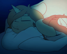 2035594__safe_artist-colon-angrylittlerodent_oc_oc only_oc-colon-pezzhorse_oc-colon-rodentmod_-colon-__animated_bed_blanket_couple_cuddling_cute_daaa.gif