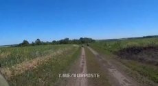 Ukrops Come Under Fire From Russian Artillery - They don't know theres a quad copter watching everything they do.mp4